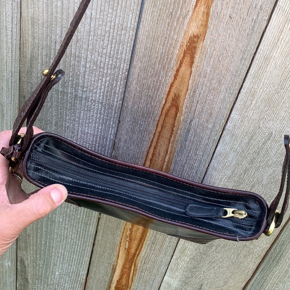 Brahmin Tuscan Brown Croc Embossed crossbody handbag - Picture 11 of 16